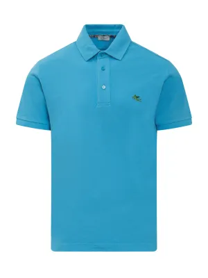 Etro Logo Embroidered Polo Shirt