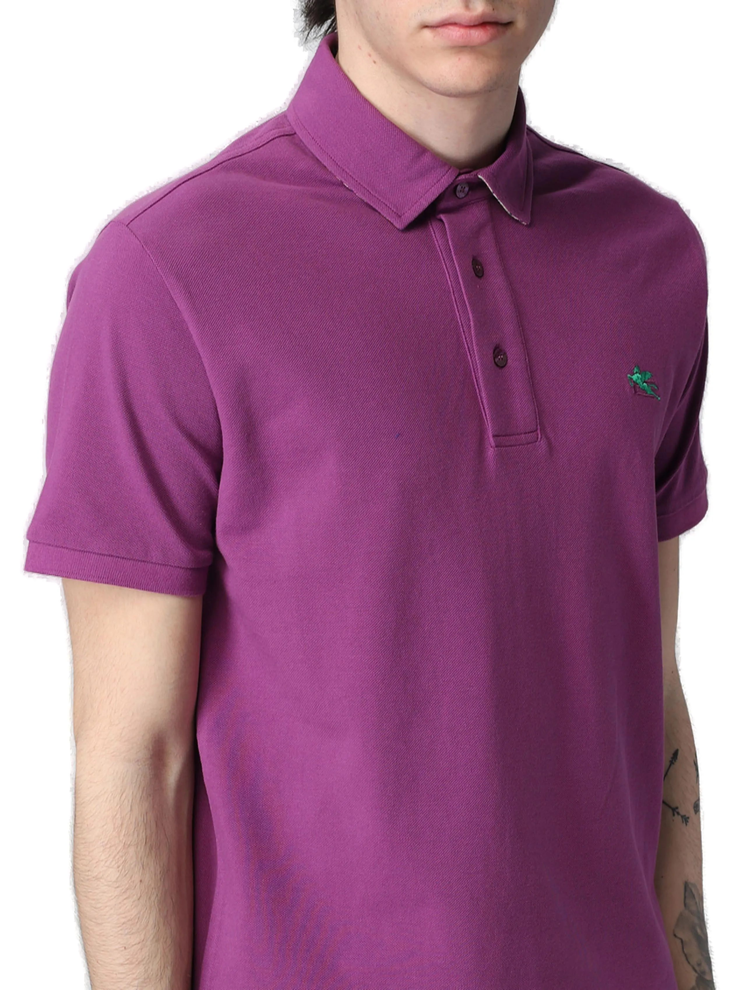 Etro Logo Embroidered Polo Shirt
