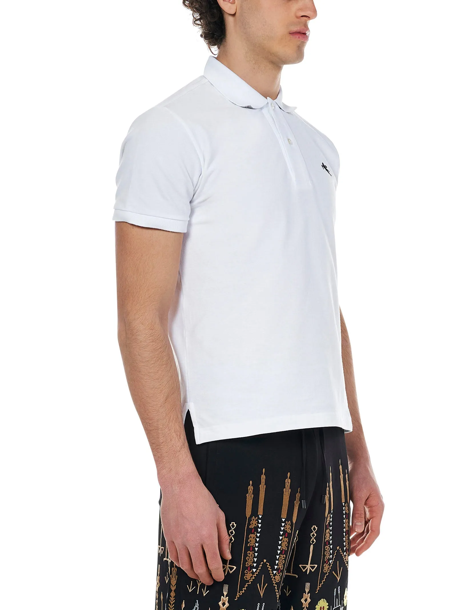 Etro Logo Embroidered Polo Shirt