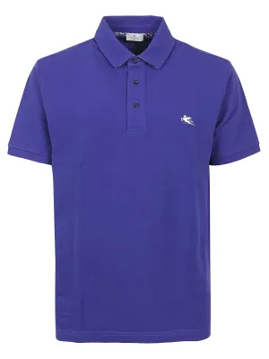 Etro Logo Embroidered Polo Shirt