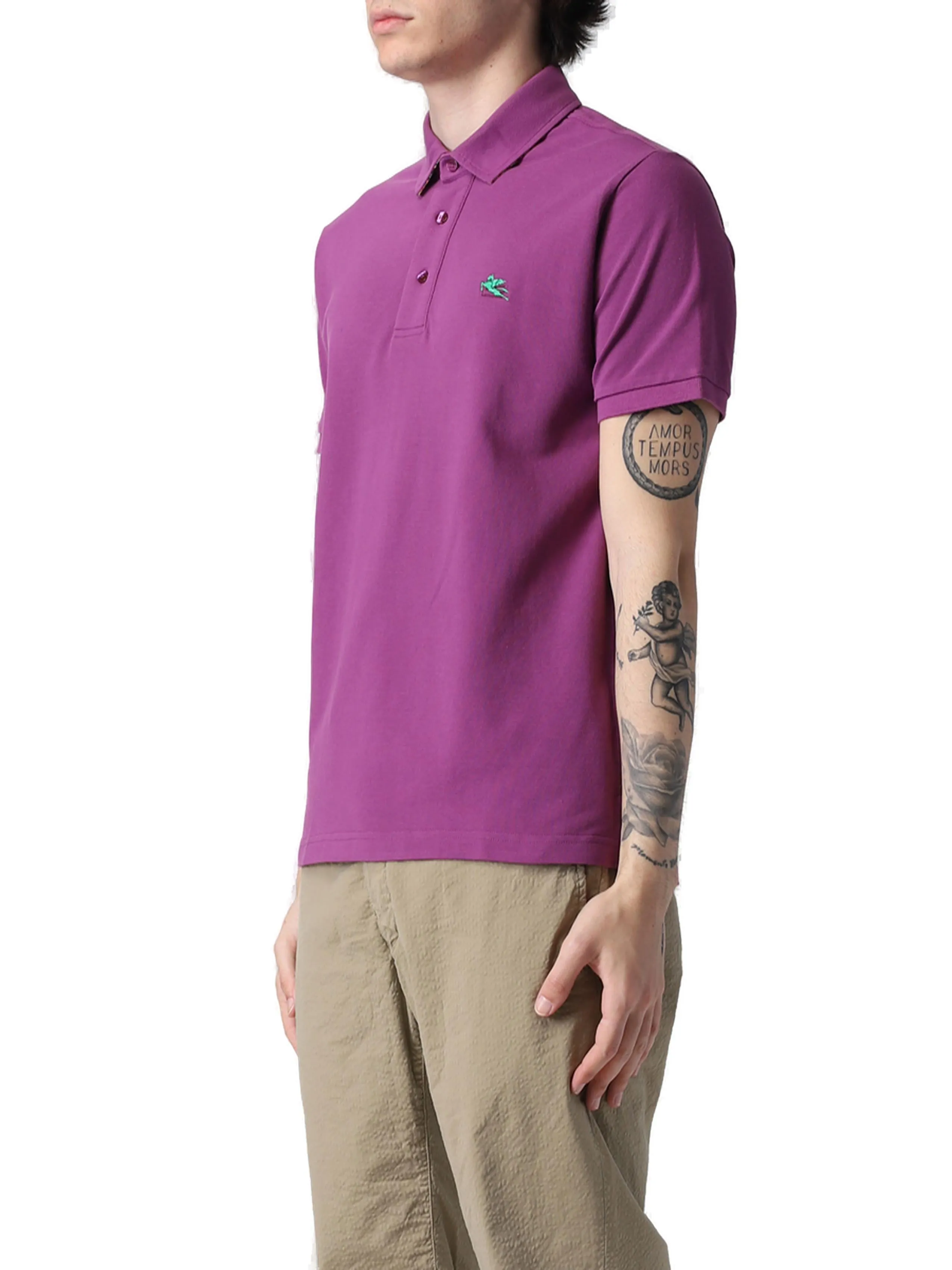 Etro Logo Embroidered Polo Shirt