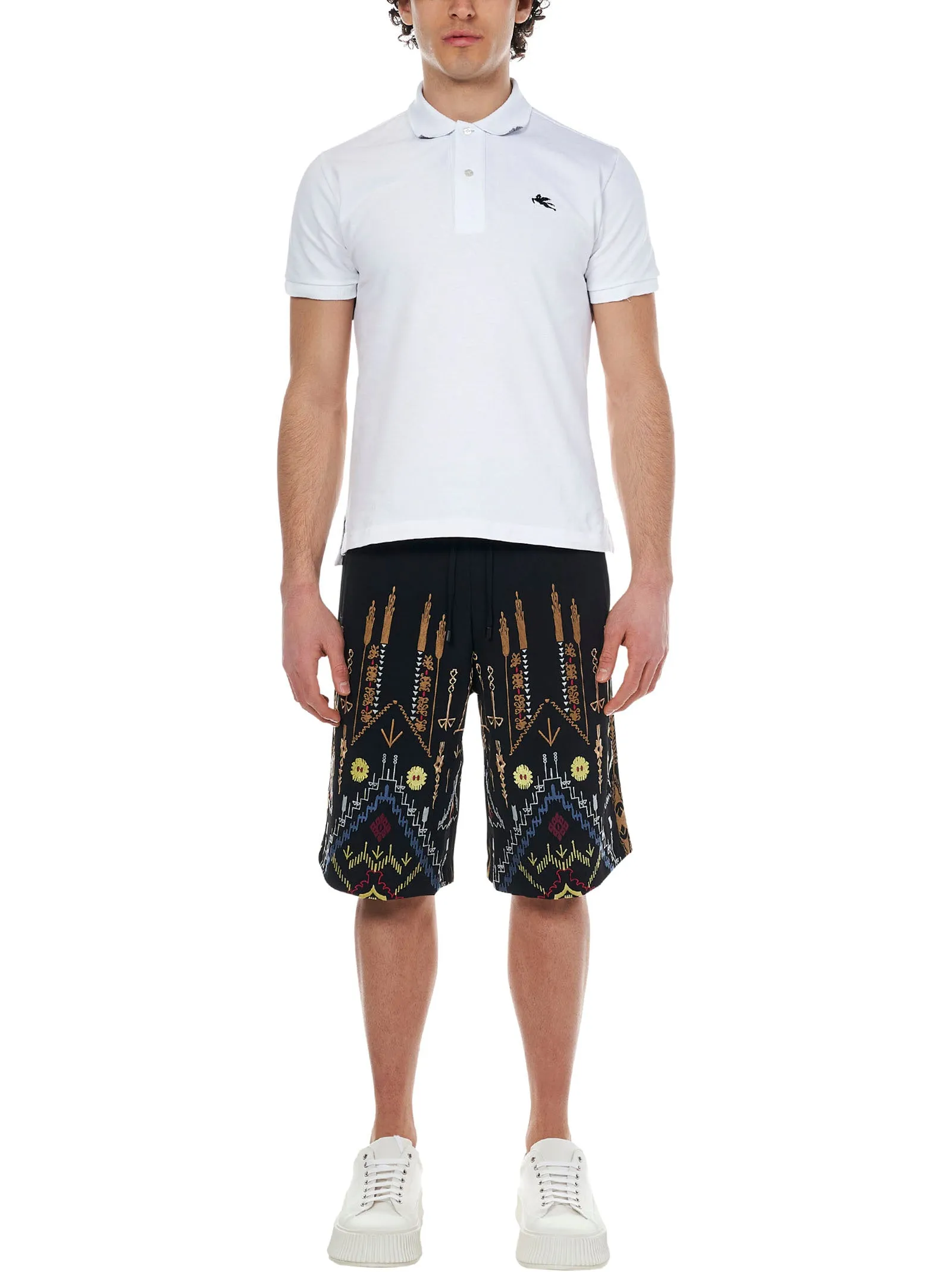 Etro Logo Embroidered Polo Shirt