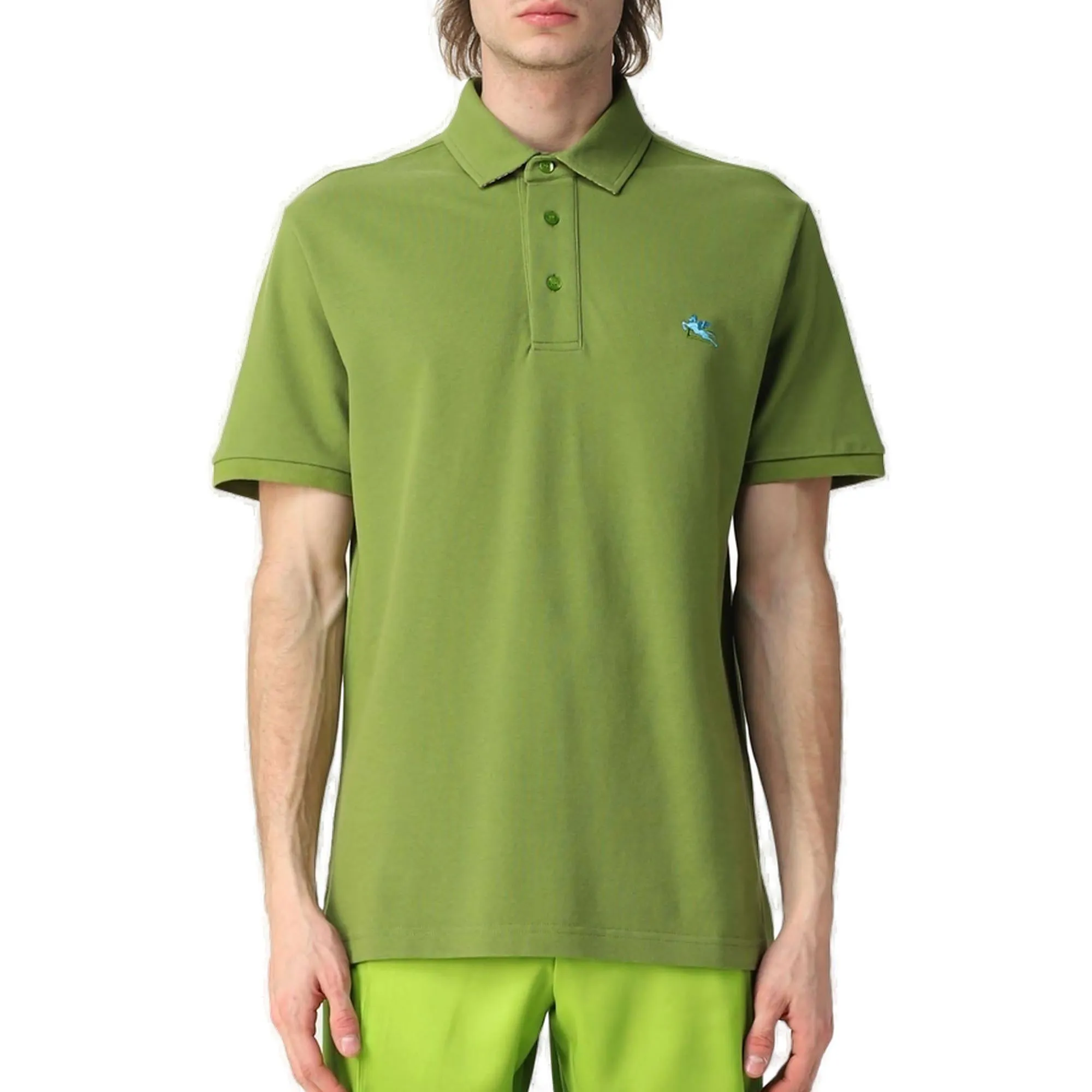 Etro Logo Embroidered Polo Shirt