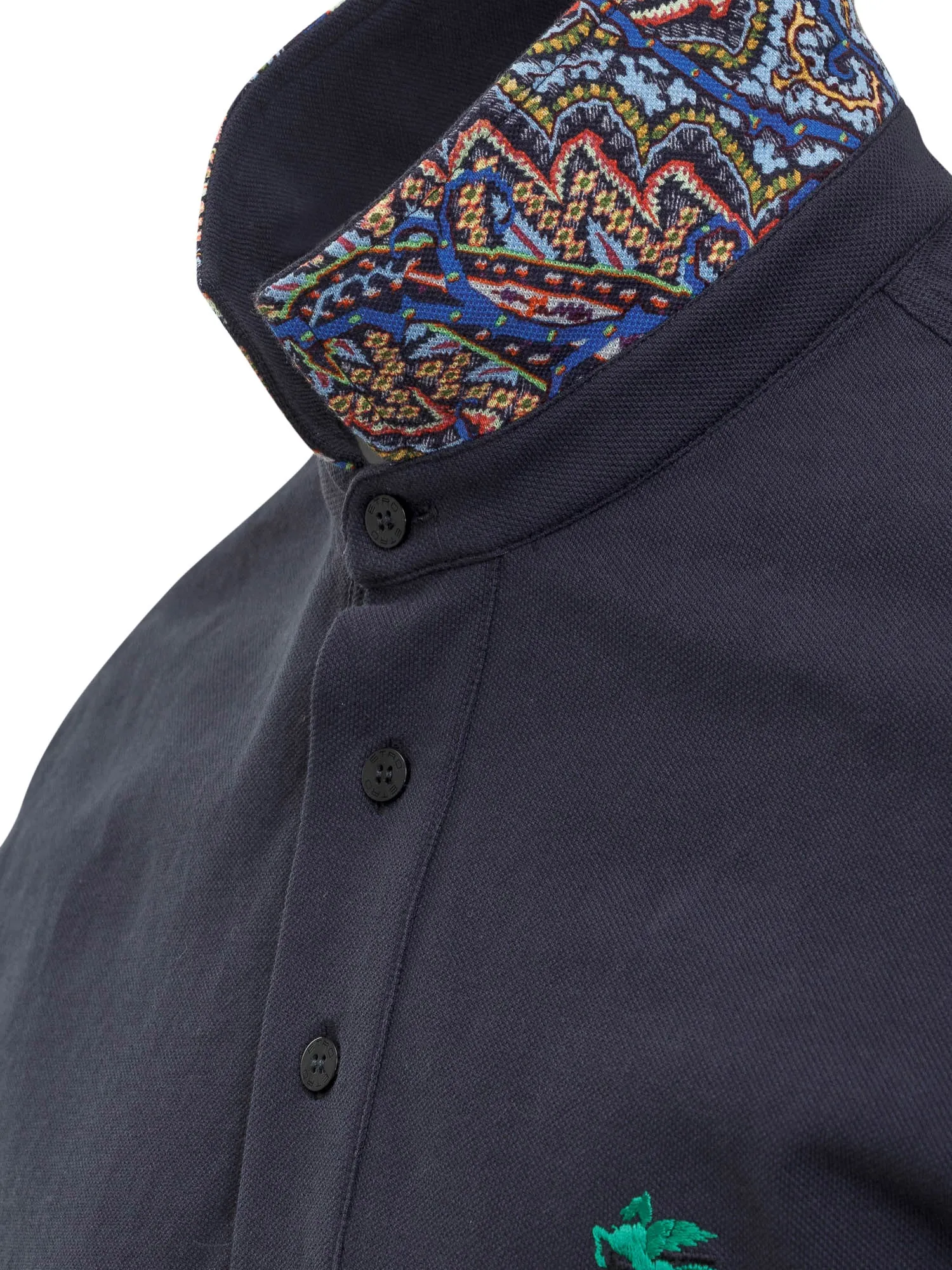 Etro Logo Embroidered Polo Shirt