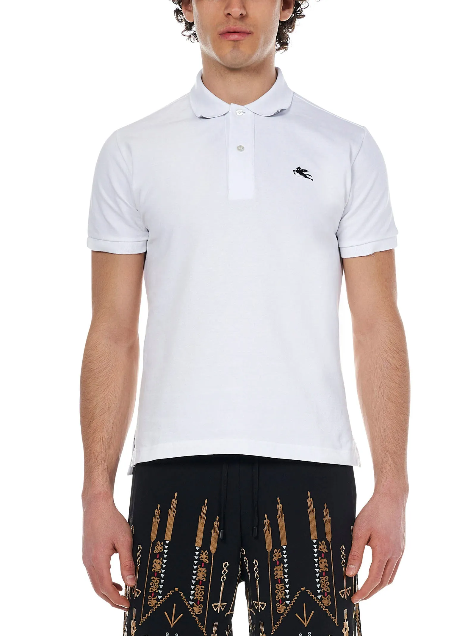 Etro Logo Embroidered Polo Shirt
