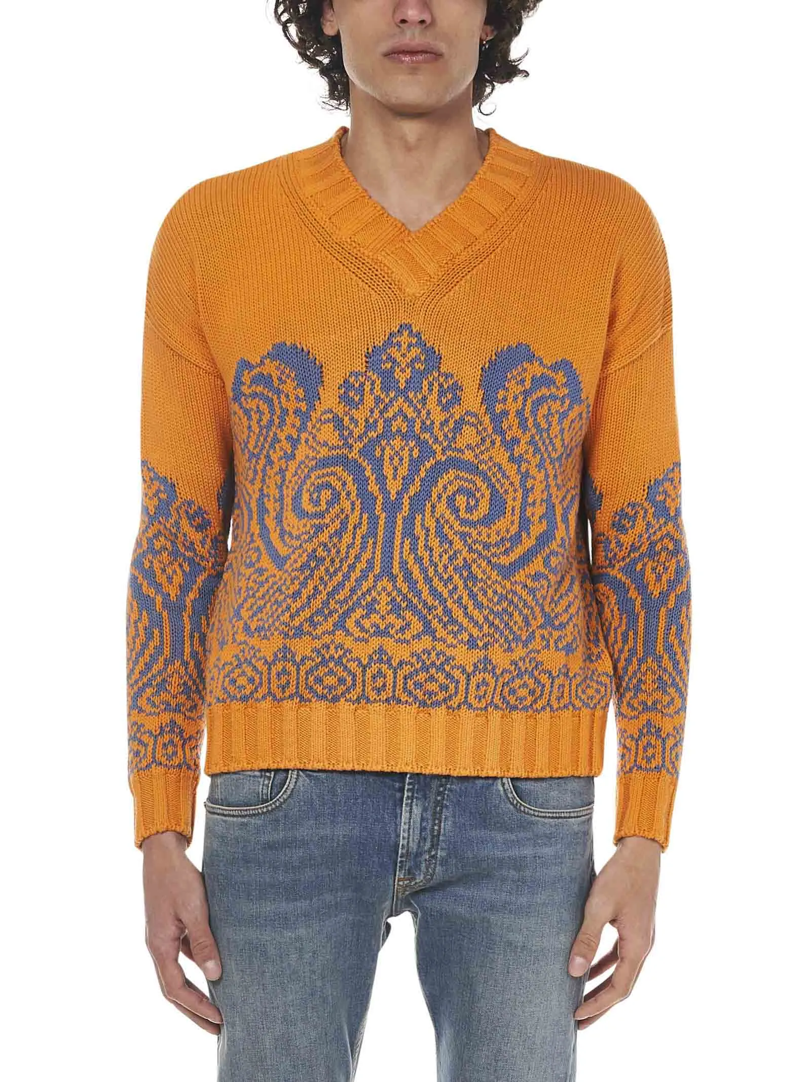 Etro Paisley Intarsia Knitted Sweater