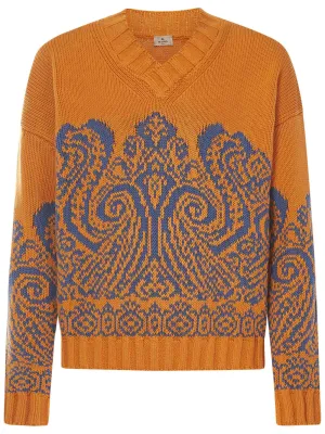 Etro Paisley Intarsia Knitted Sweater