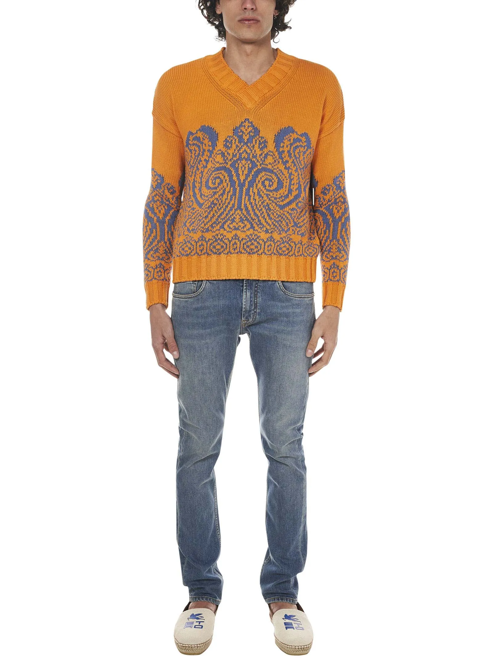 Etro Paisley Intarsia Knitted Sweater