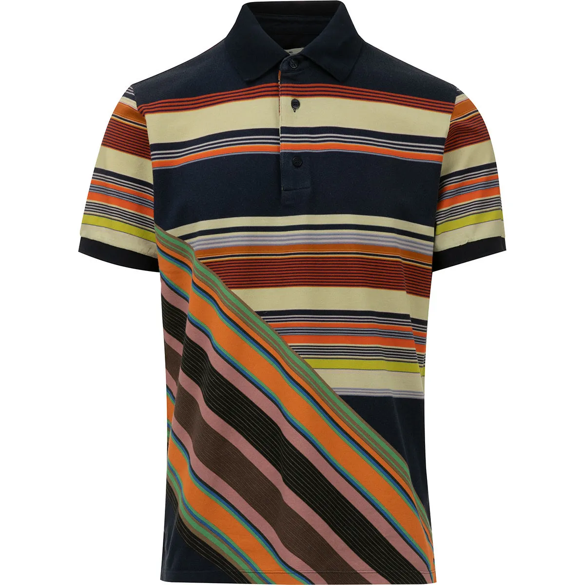 Etro Short-Sleeved Striped Polo Shirt