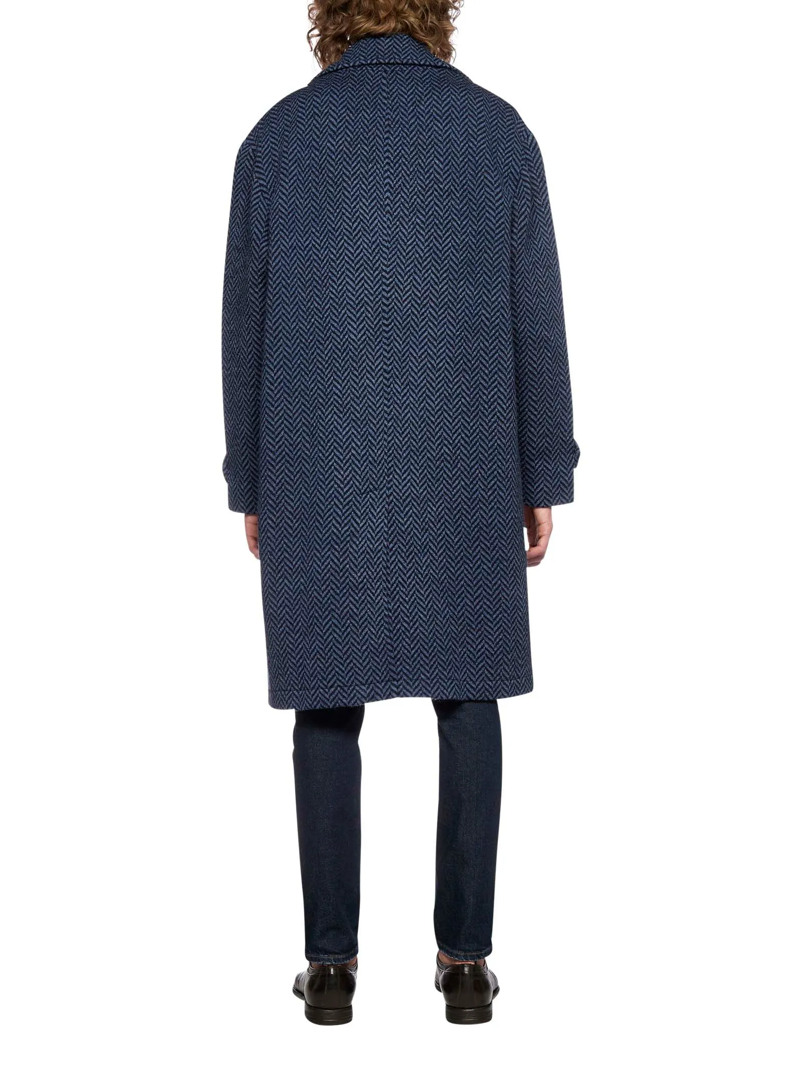 Etro Single-Breasted Chevron Coat