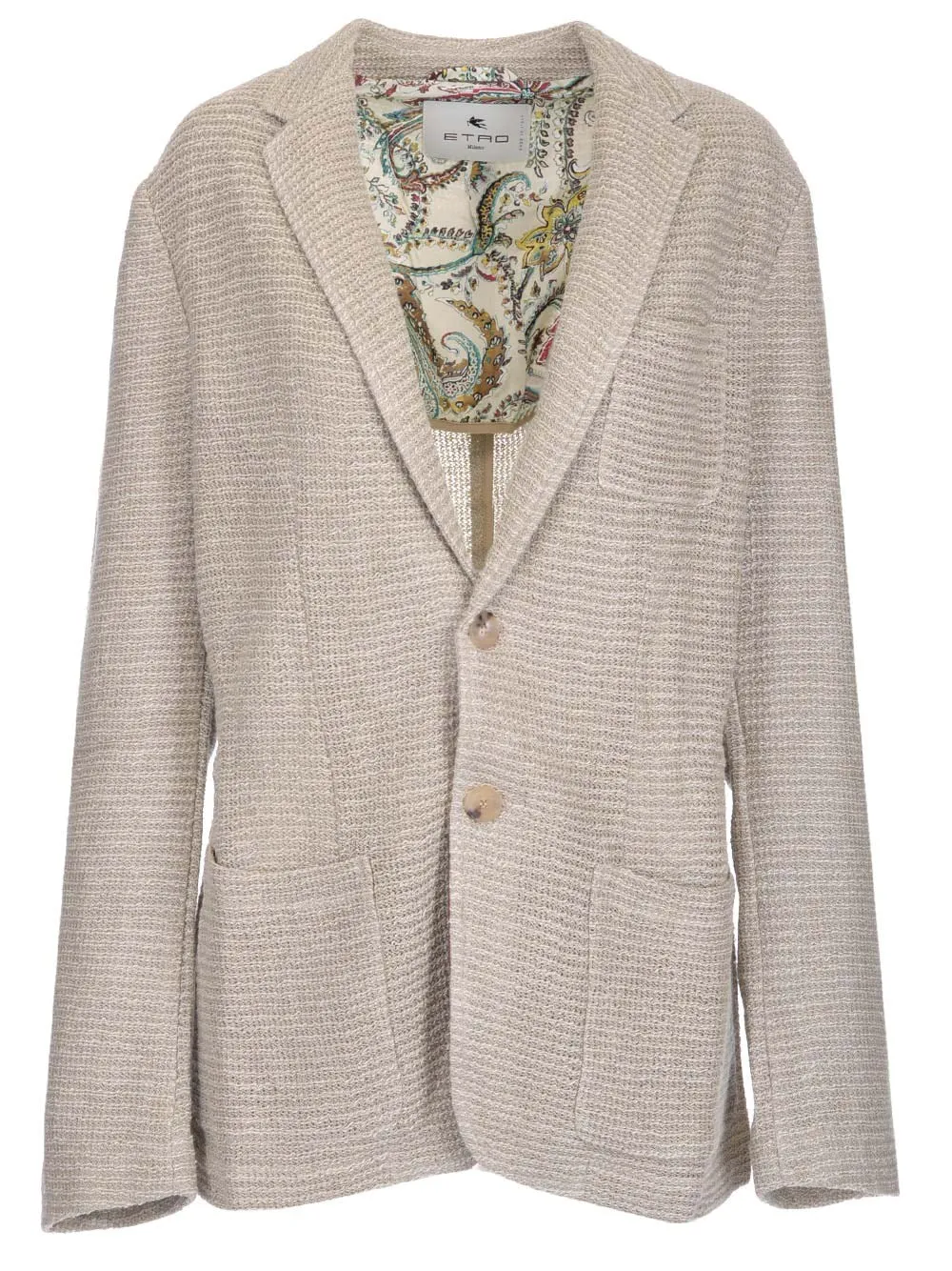Etro Single-Breasted Knitted Blazer