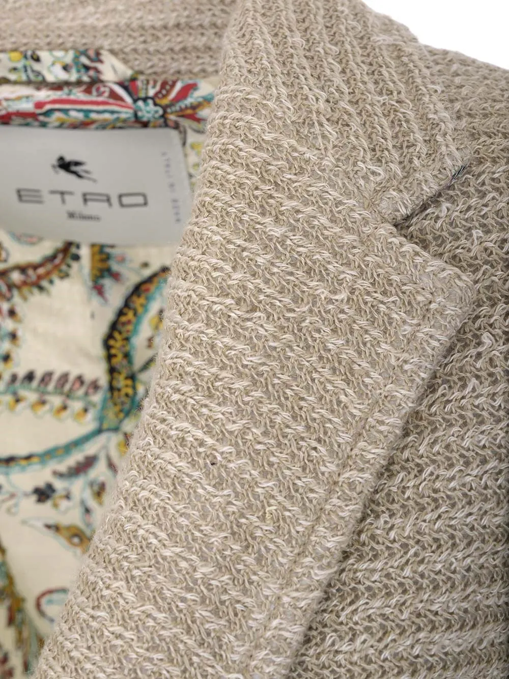 Etro Single-Breasted Knitted Blazer