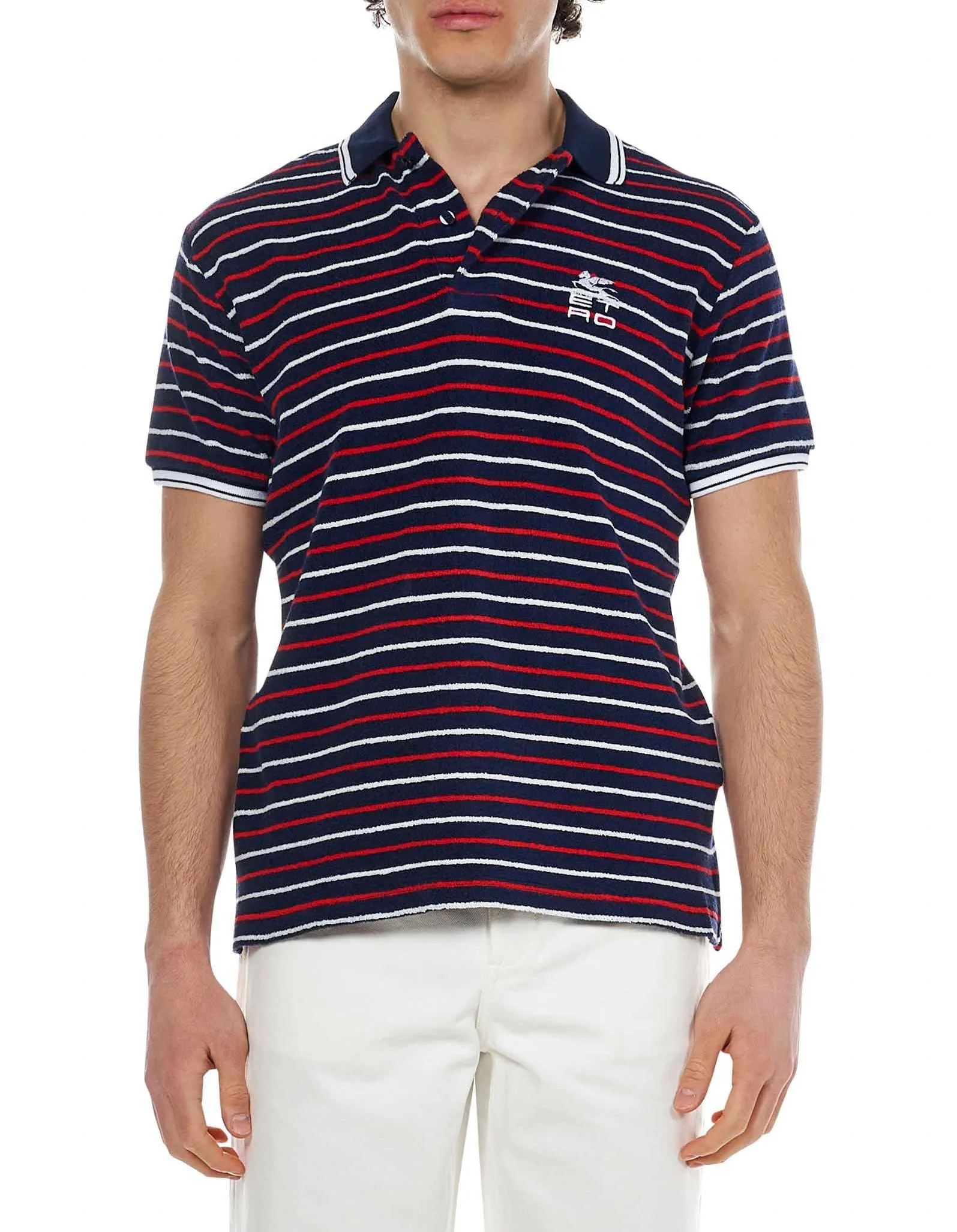 Etro Striped Knitted Polo Shirt