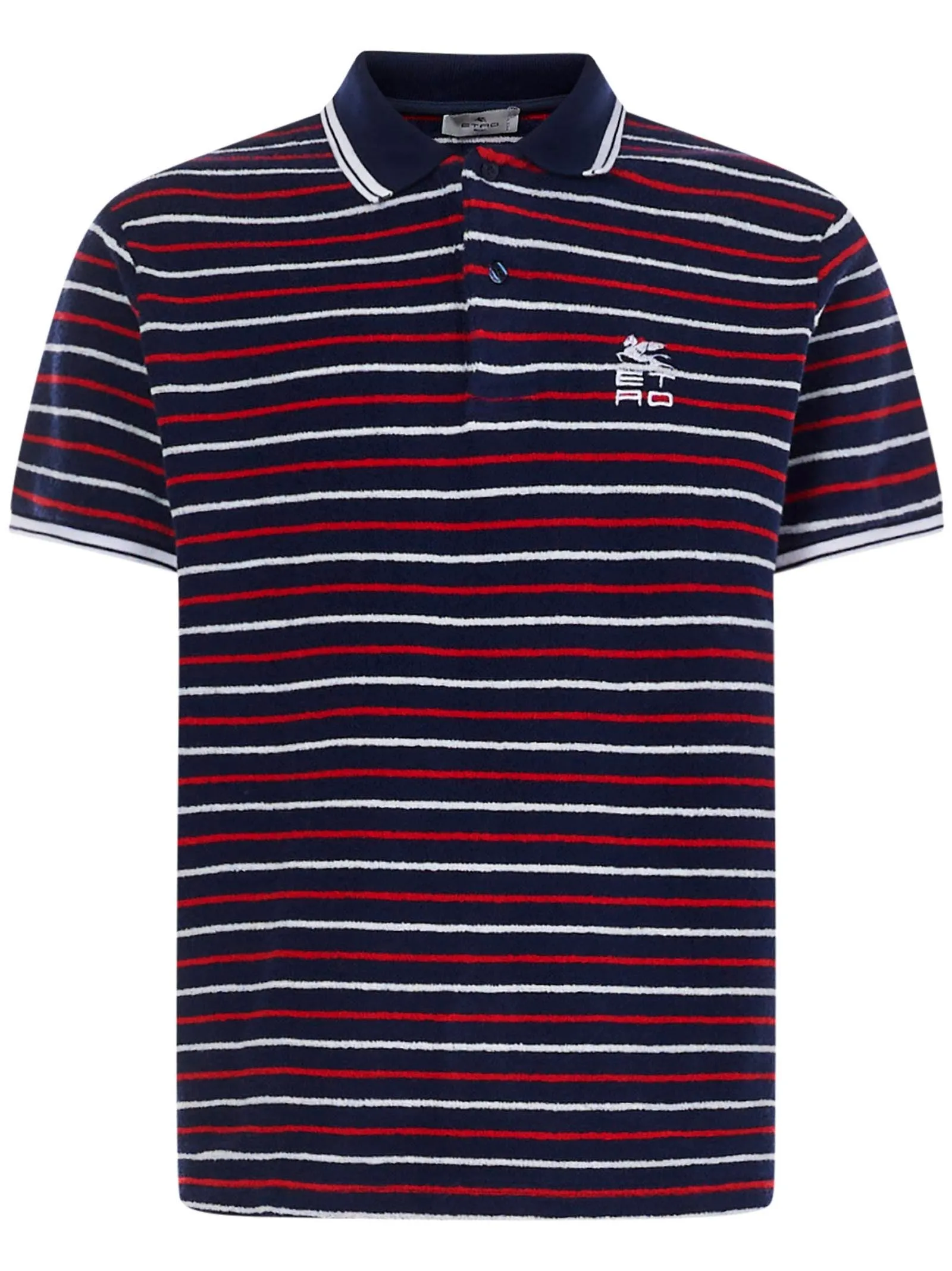 Etro Striped Knitted Polo Shirt