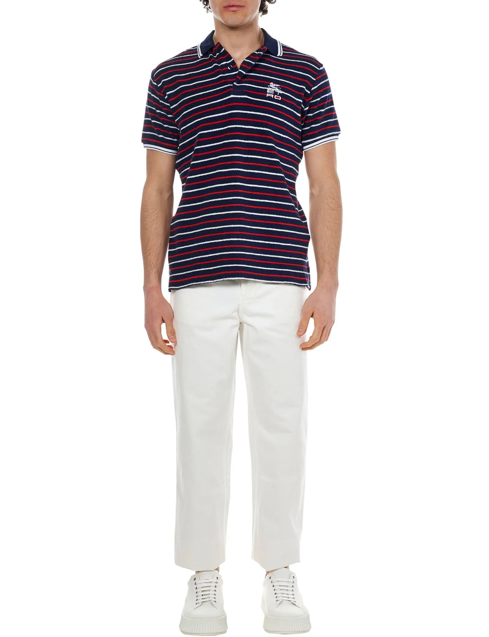 Etro Striped Knitted Polo Shirt