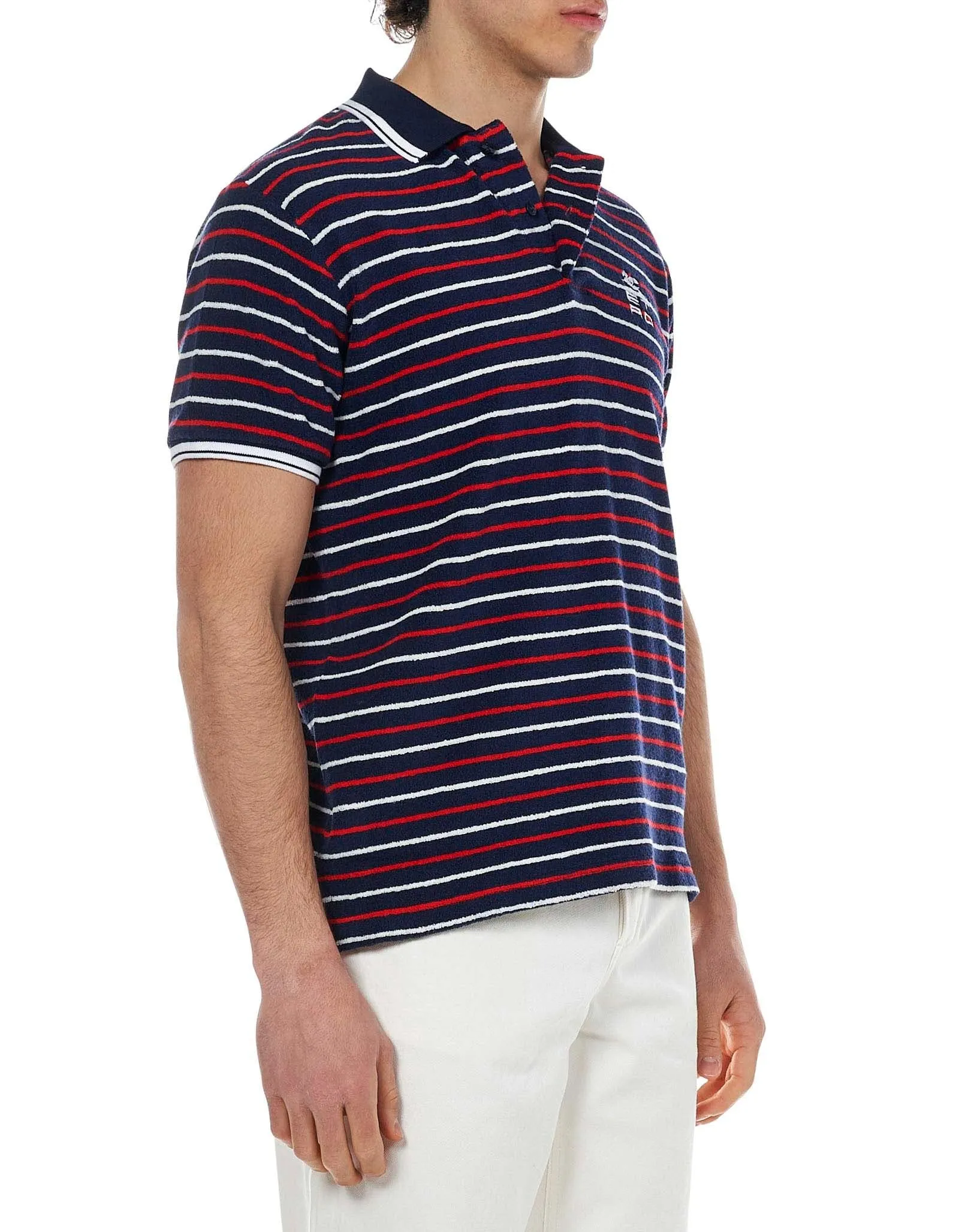 Etro Striped Knitted Polo Shirt
