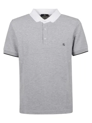 Fay Contrast Collar Polo Shirt