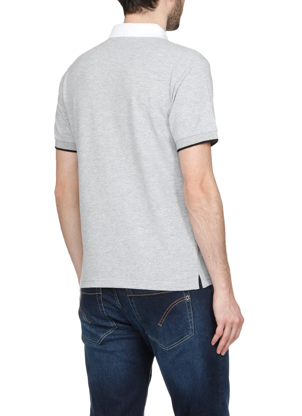 Fay Contrast Collar Polo Shirt