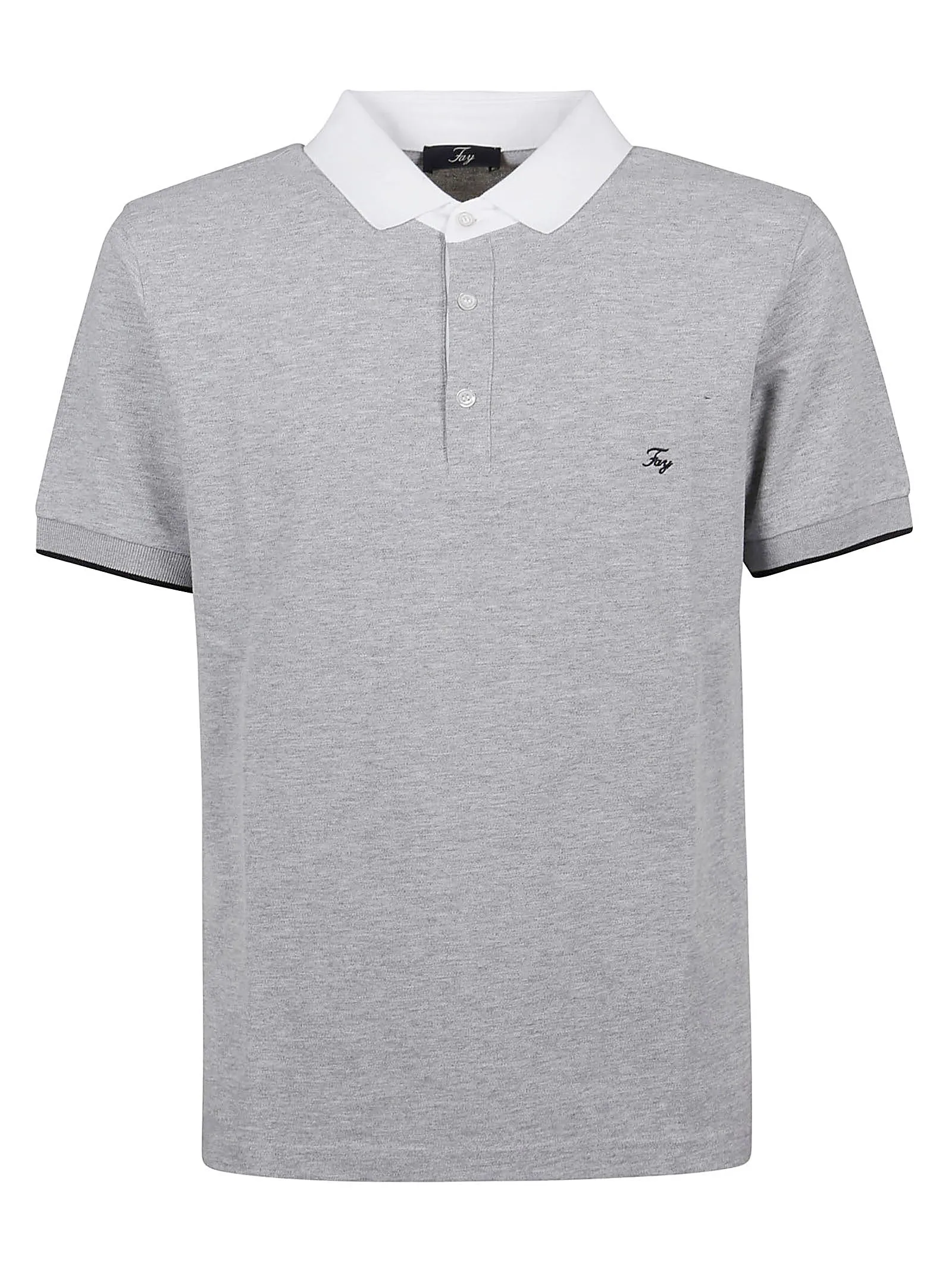 Fay Contrast Collar Polo Shirt