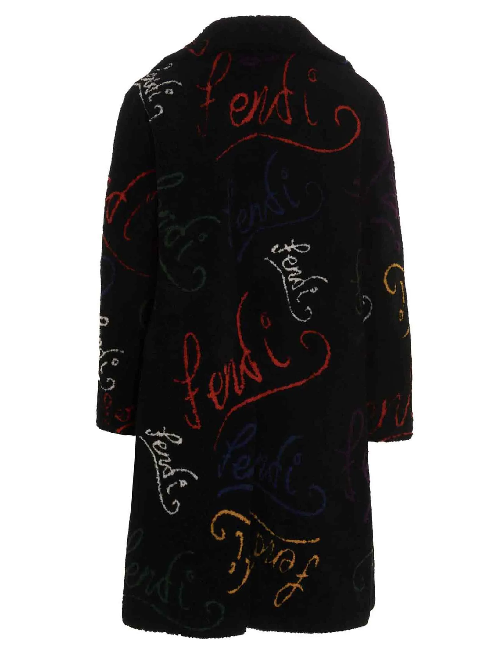 Fendi Allover Logo Single Breasted Coat