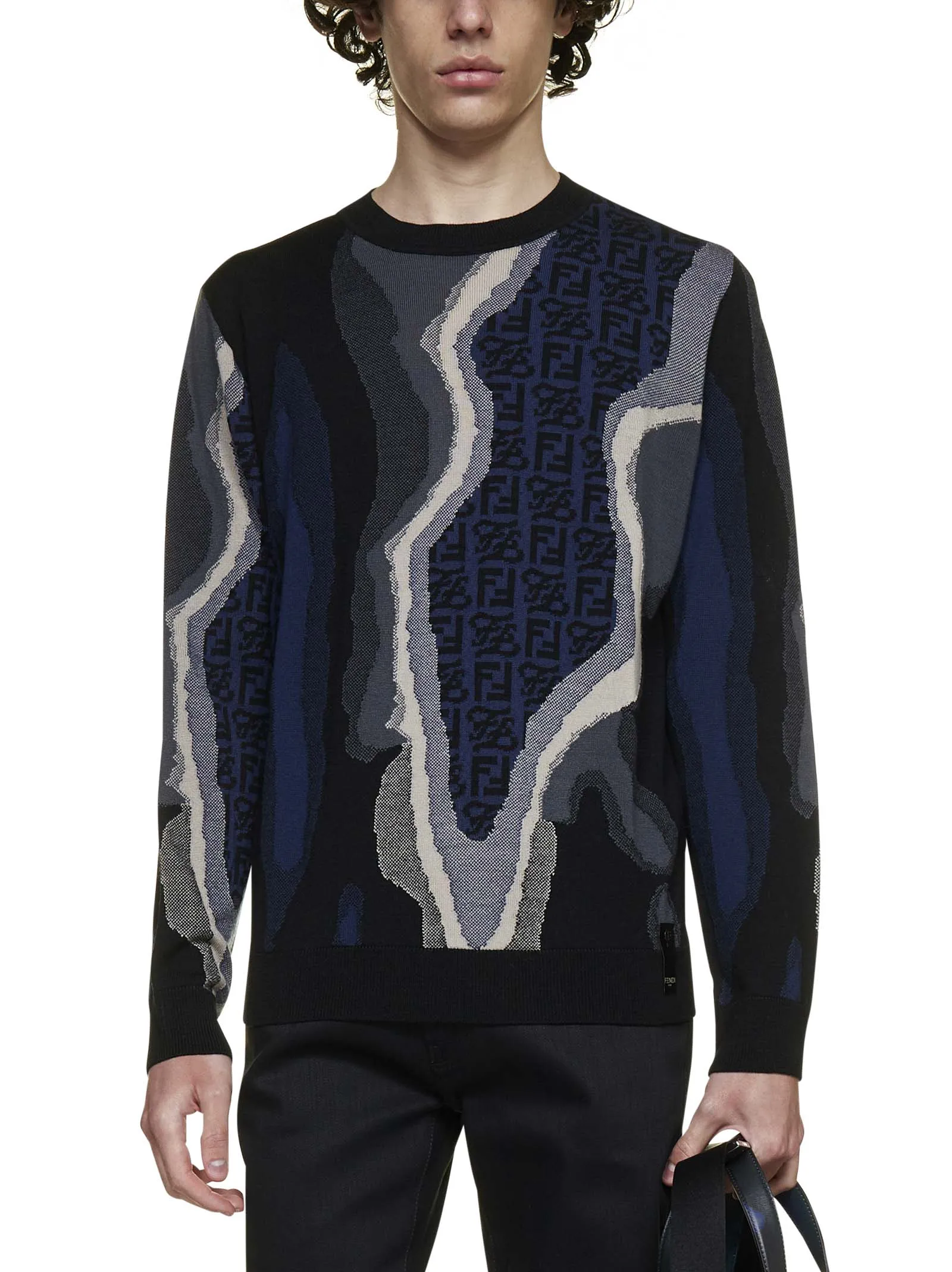 Fendi Graphic Logo Printed Sweater