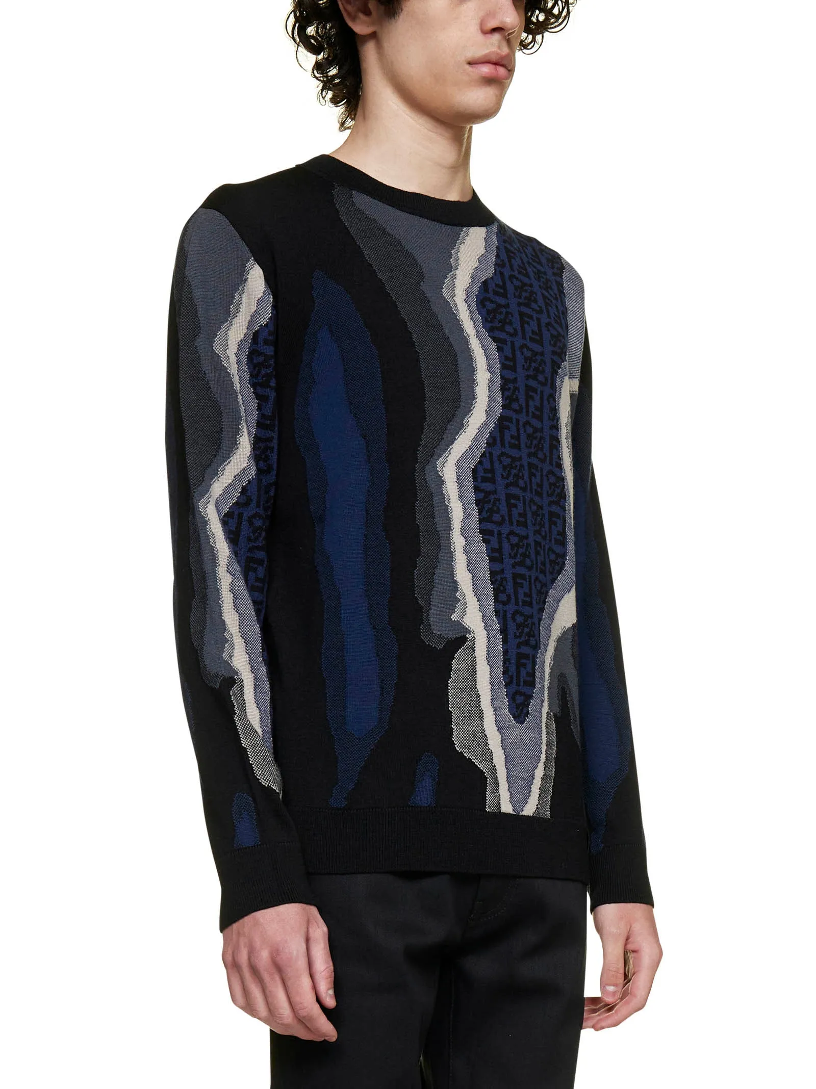 Fendi Graphic Logo Printed Sweater