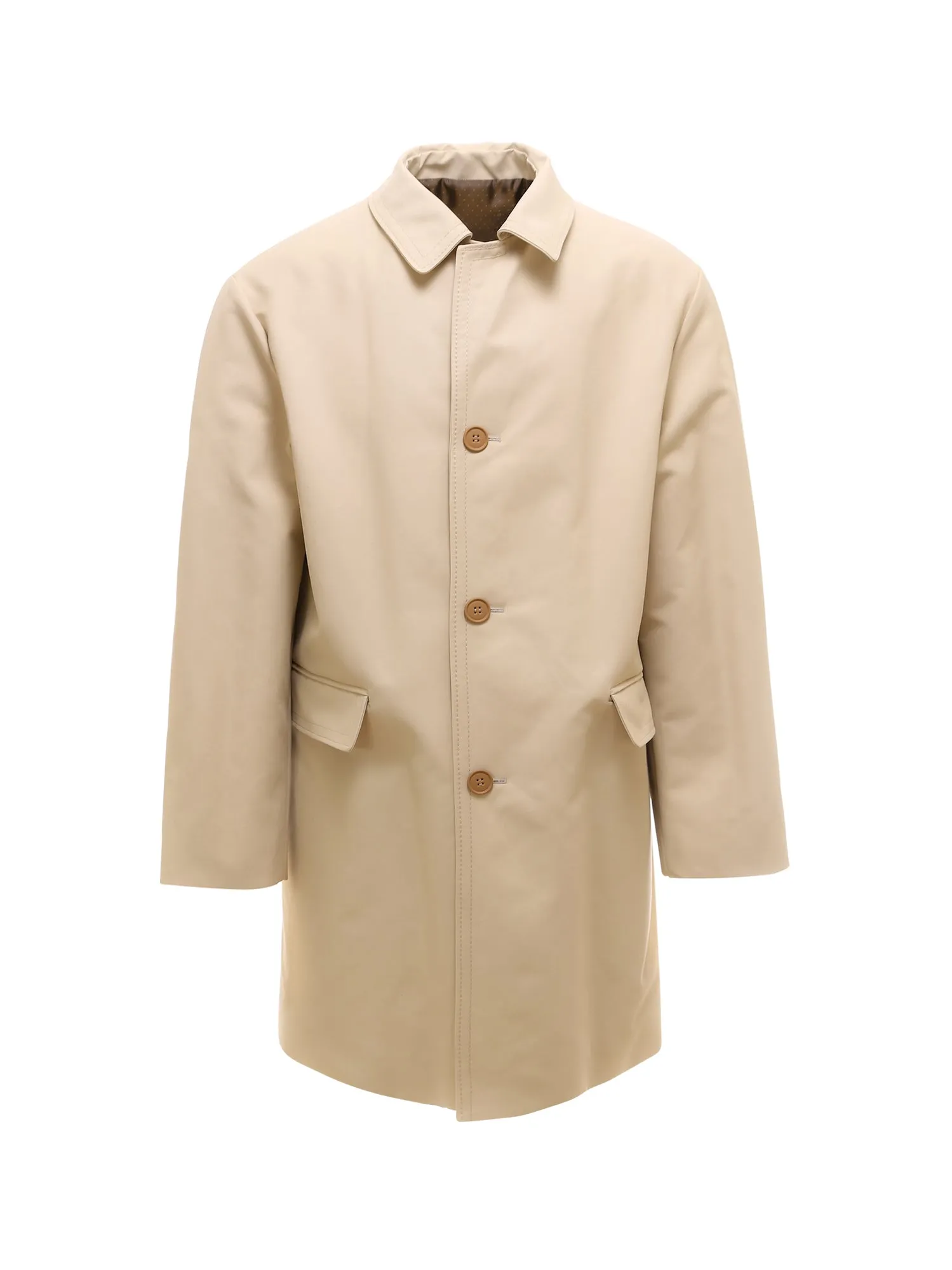 Fendi Single Breasted Reversible Coat