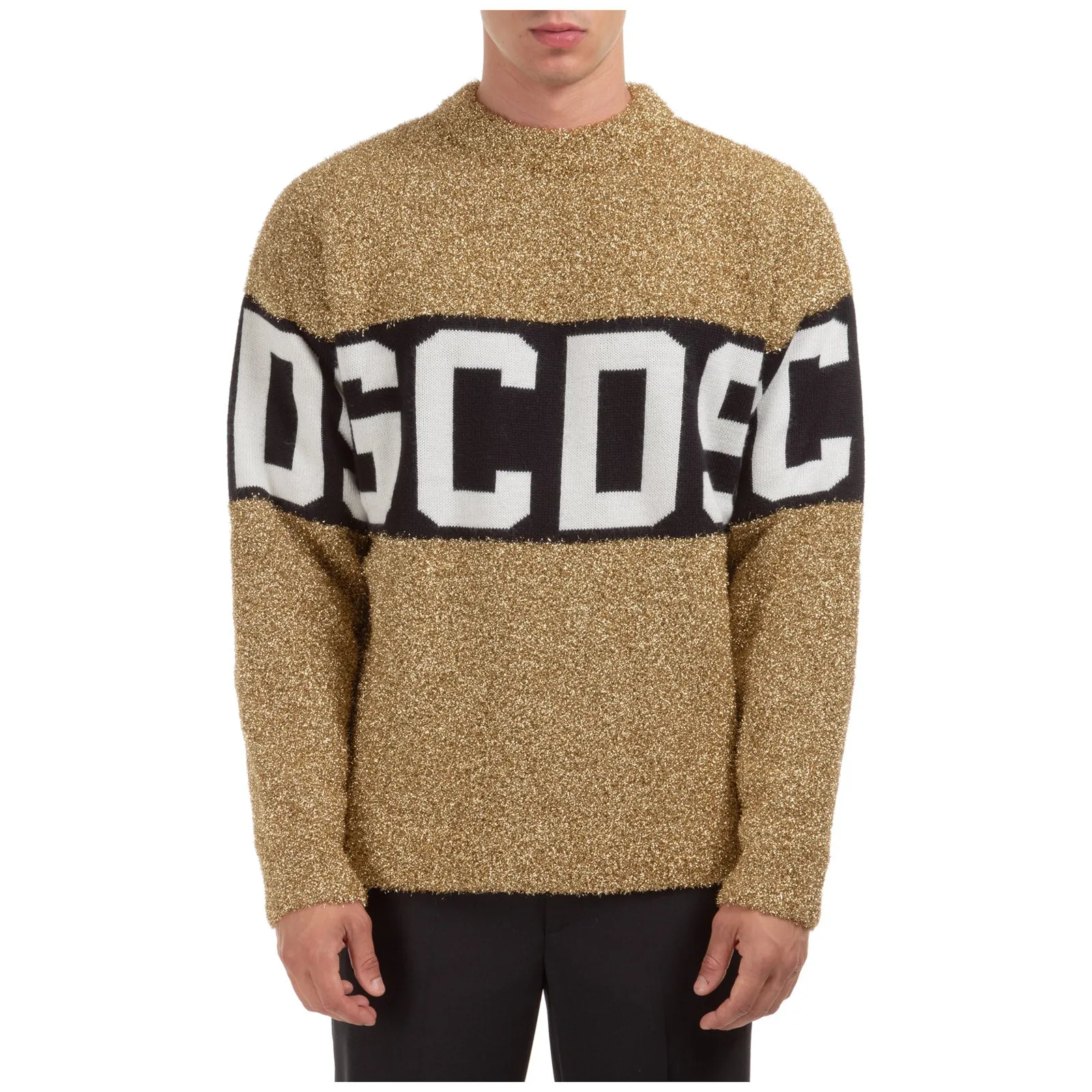 GCDS Logo Band Lurex Sweater