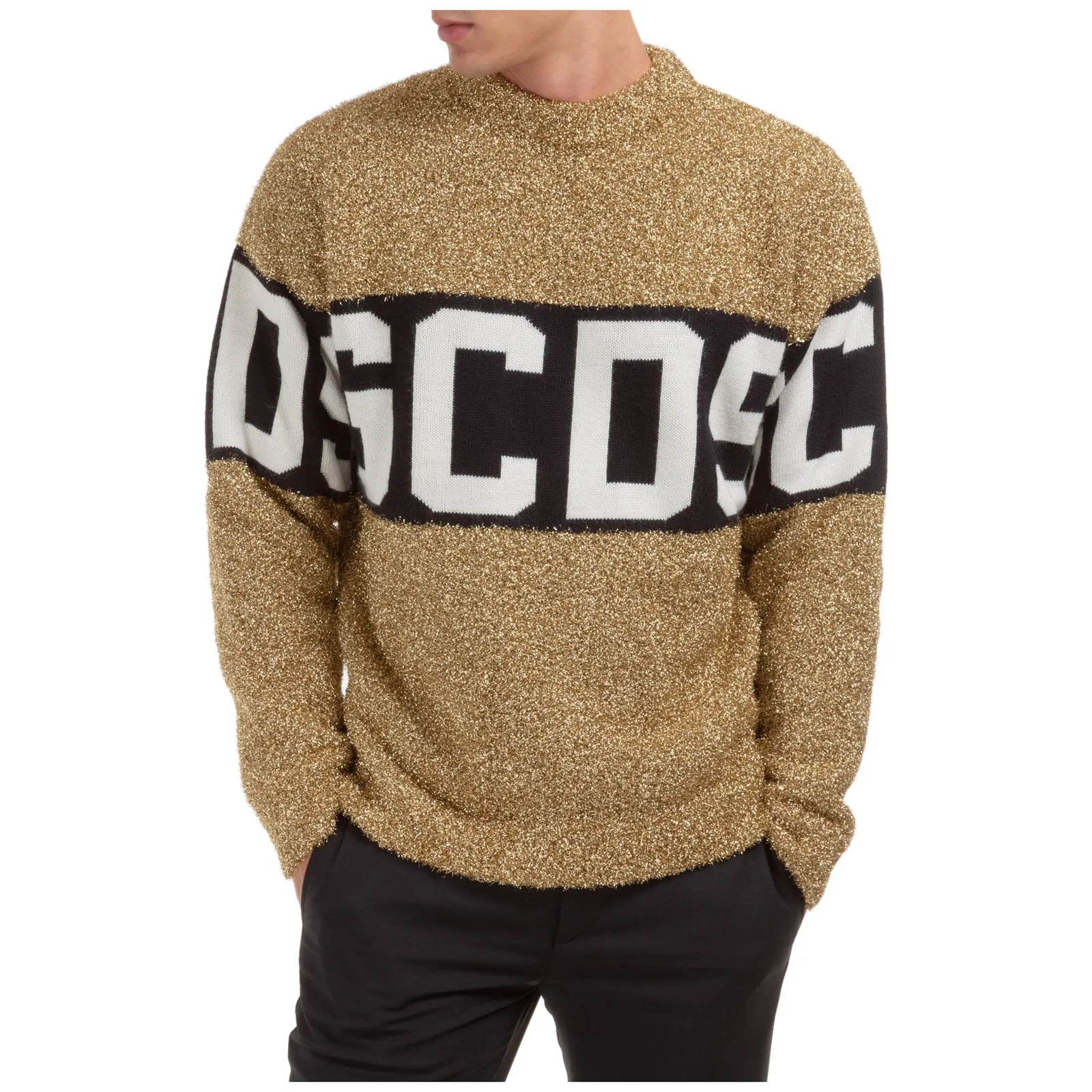 GCDS Logo Band Lurex Sweater