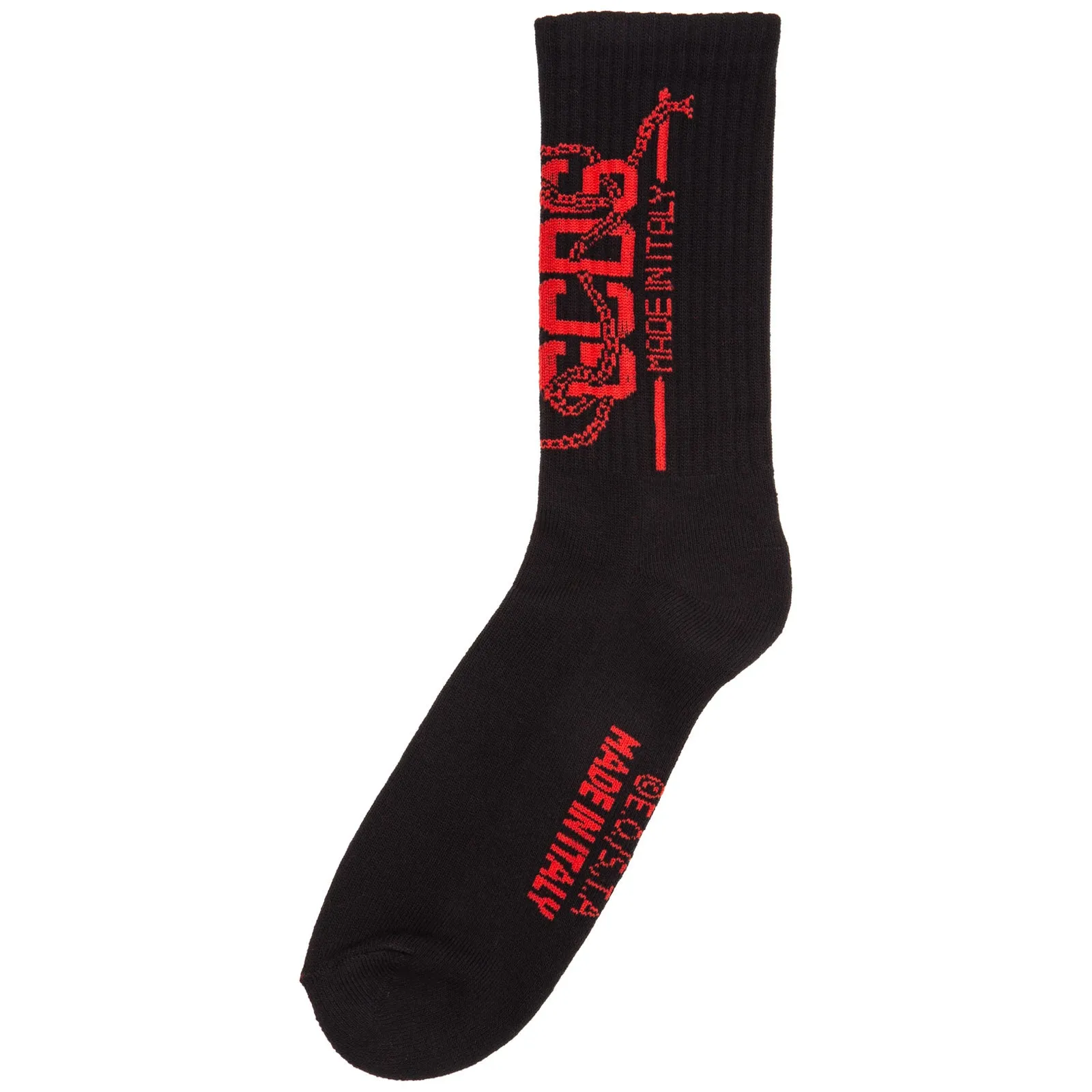 GCDS Logo Graffiti Intarsia Socks