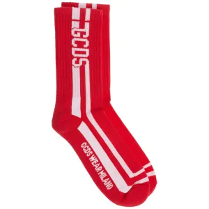 GCDS Logo Intarsia Crew Socks