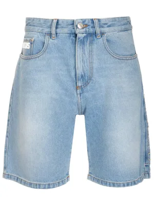 GCDS Logo Patch Denim Shorts