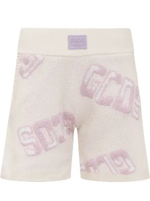 GCDS Logo Patch Sponge Effect Shorts