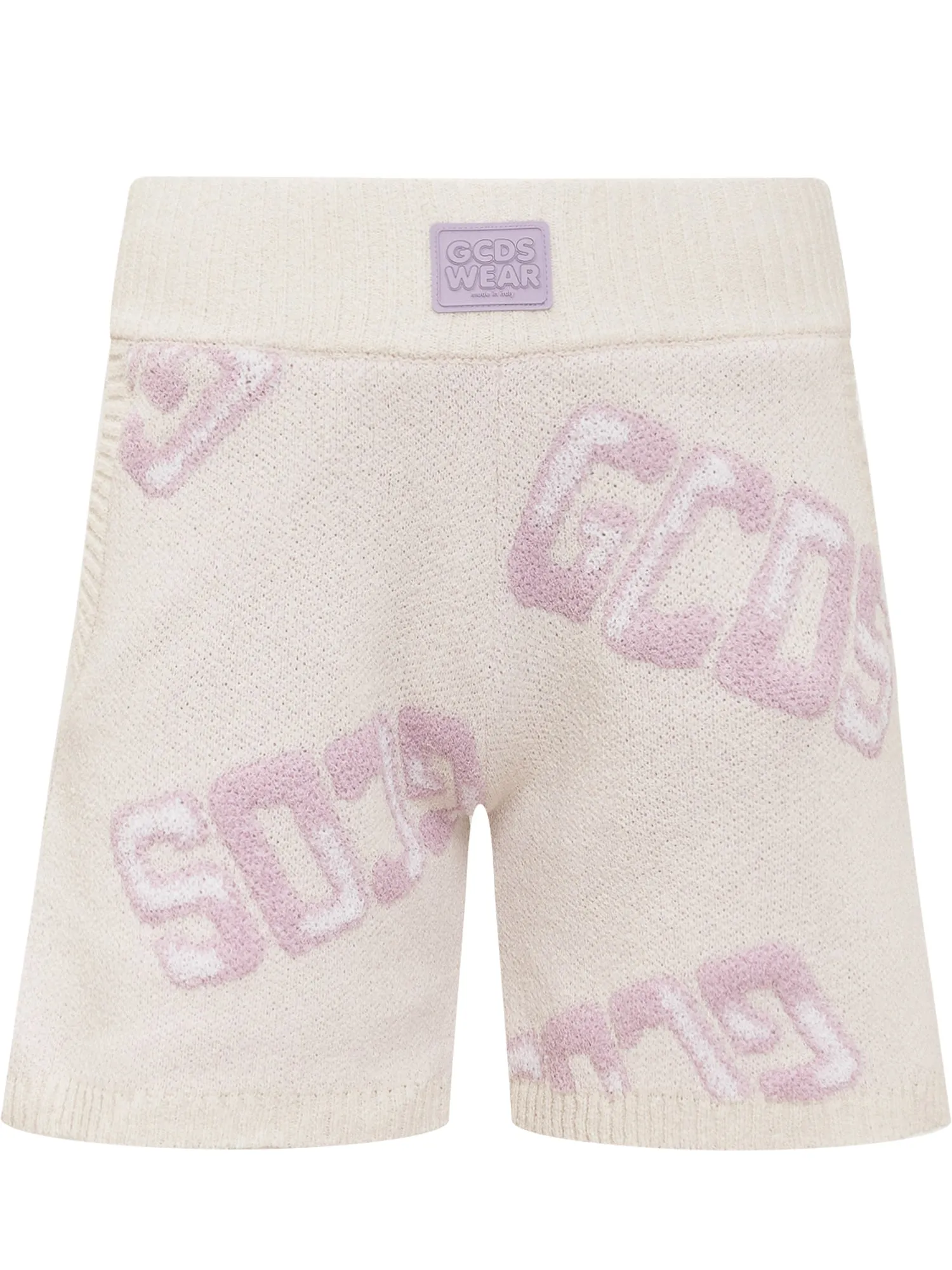 GCDS Logo Patch Sponge Effect Shorts