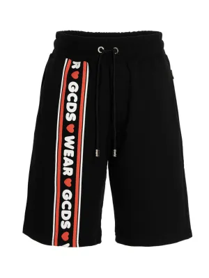 GCDS Logo Printed Drawstring Shorts