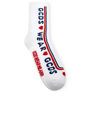 GCDS Slogan Intarsia Socks