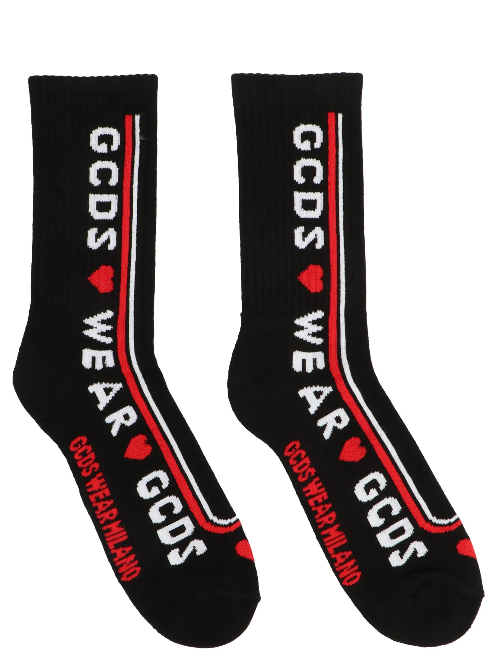 GCDS Slogan Intarsia Socks