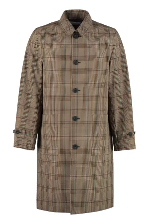 Helmut Lang Checked Car Coat