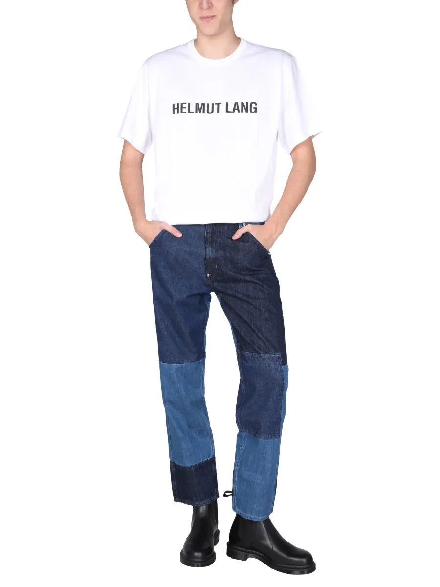 Helmut Lang Pieced Tapered Jeans