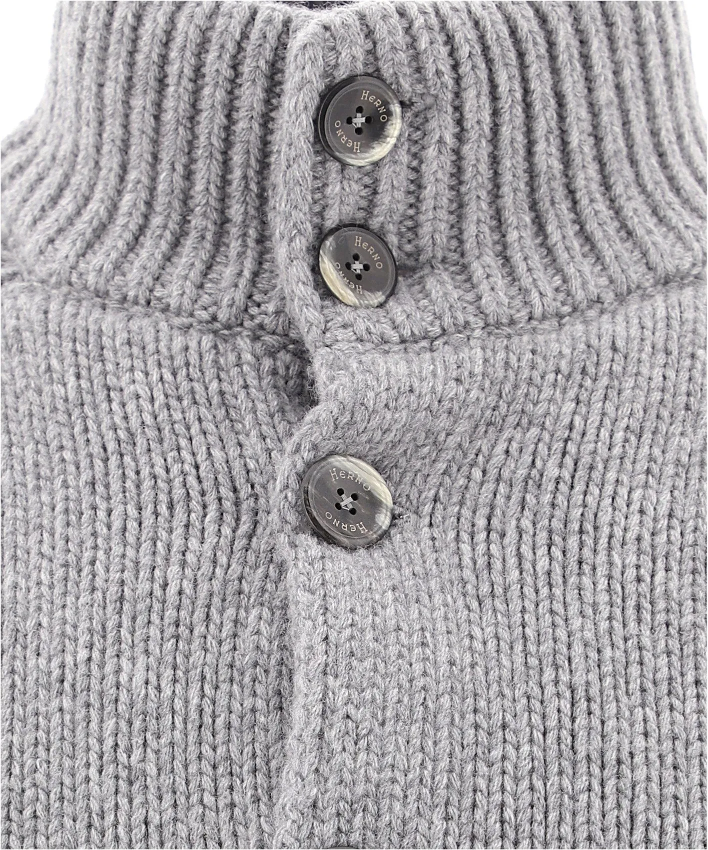 Herno Button Detailed Knitted Cardigan