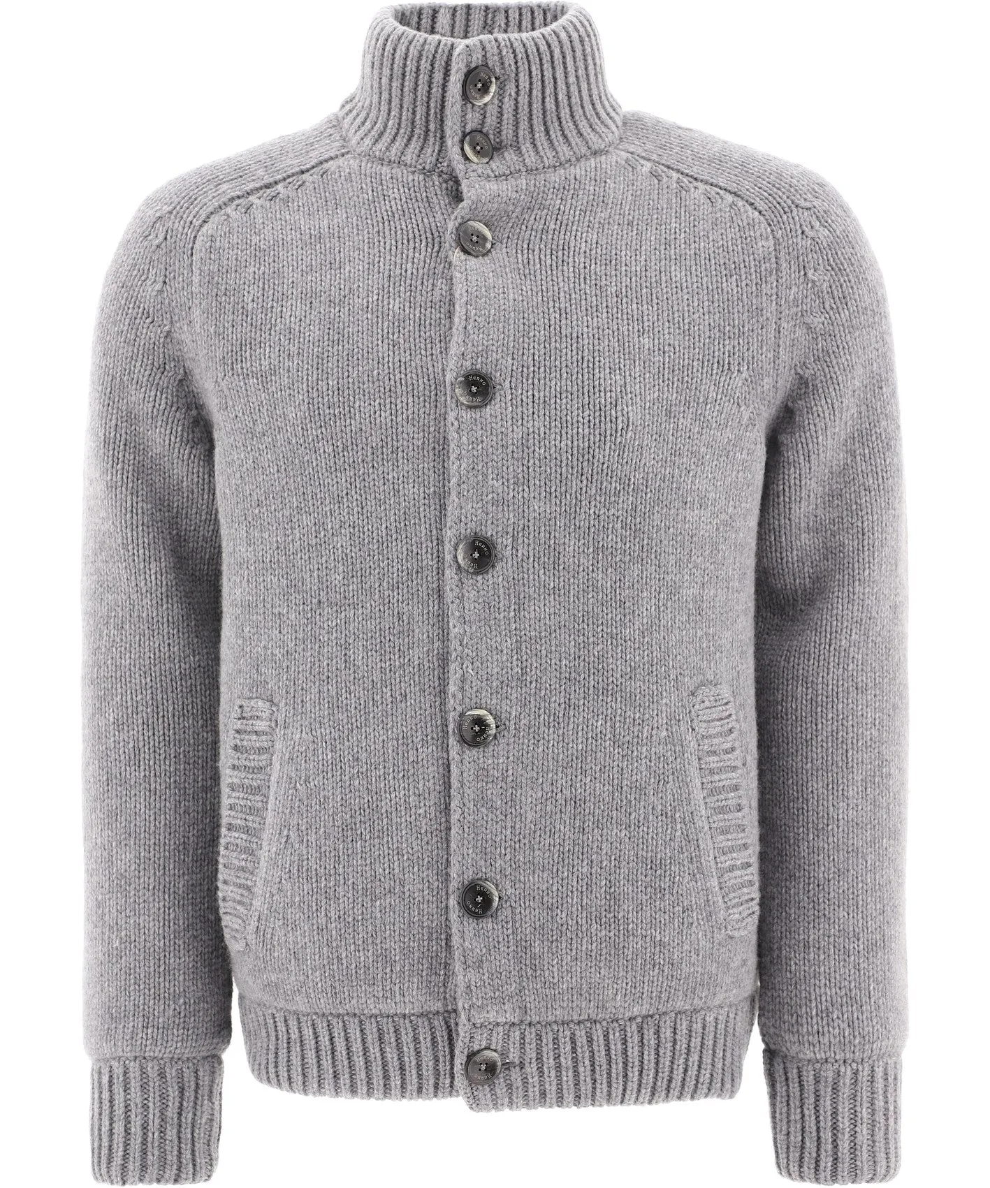 Herno Button Detailed Knitted Cardigan
