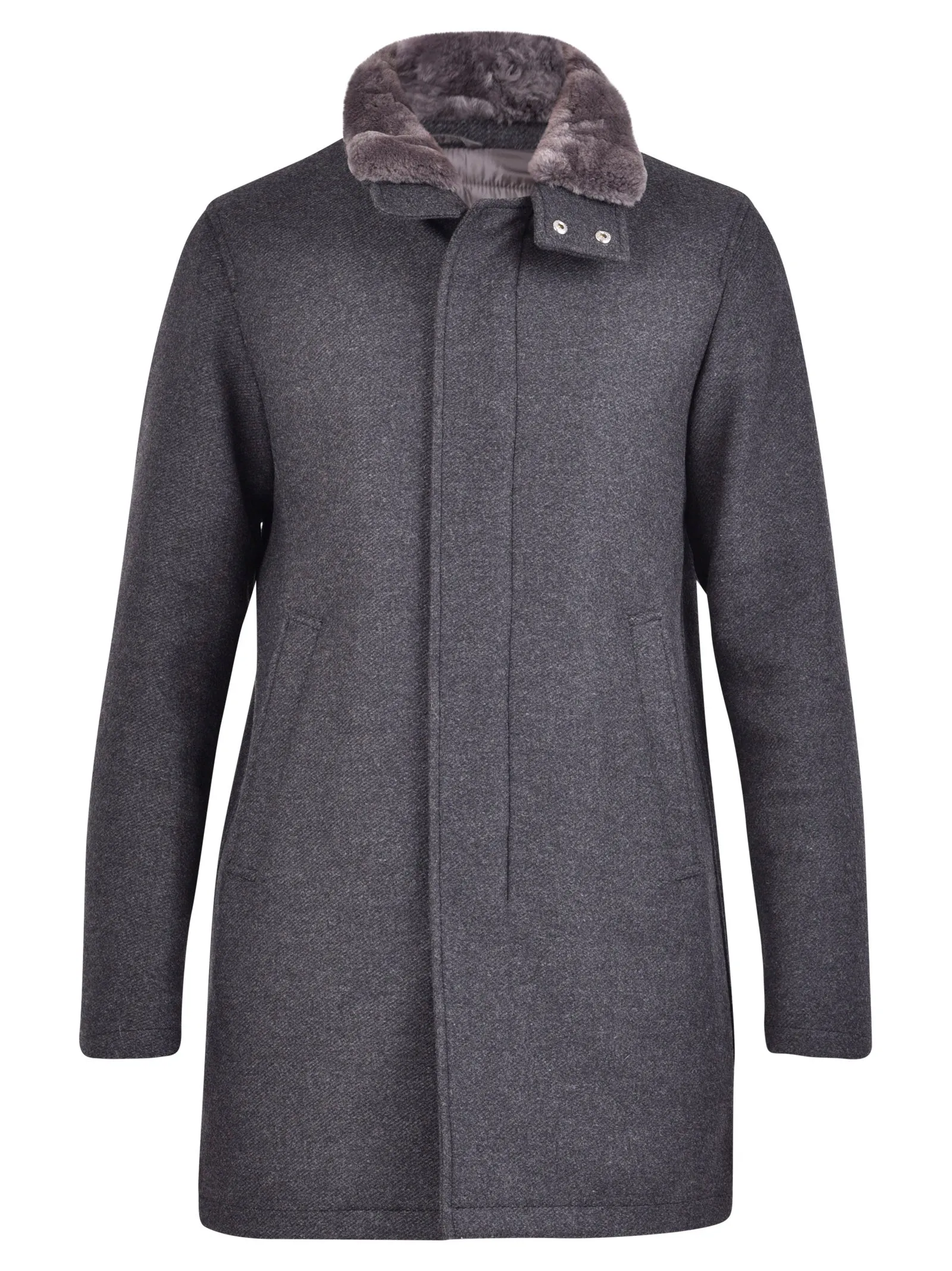 Herno Fur Collared Coat