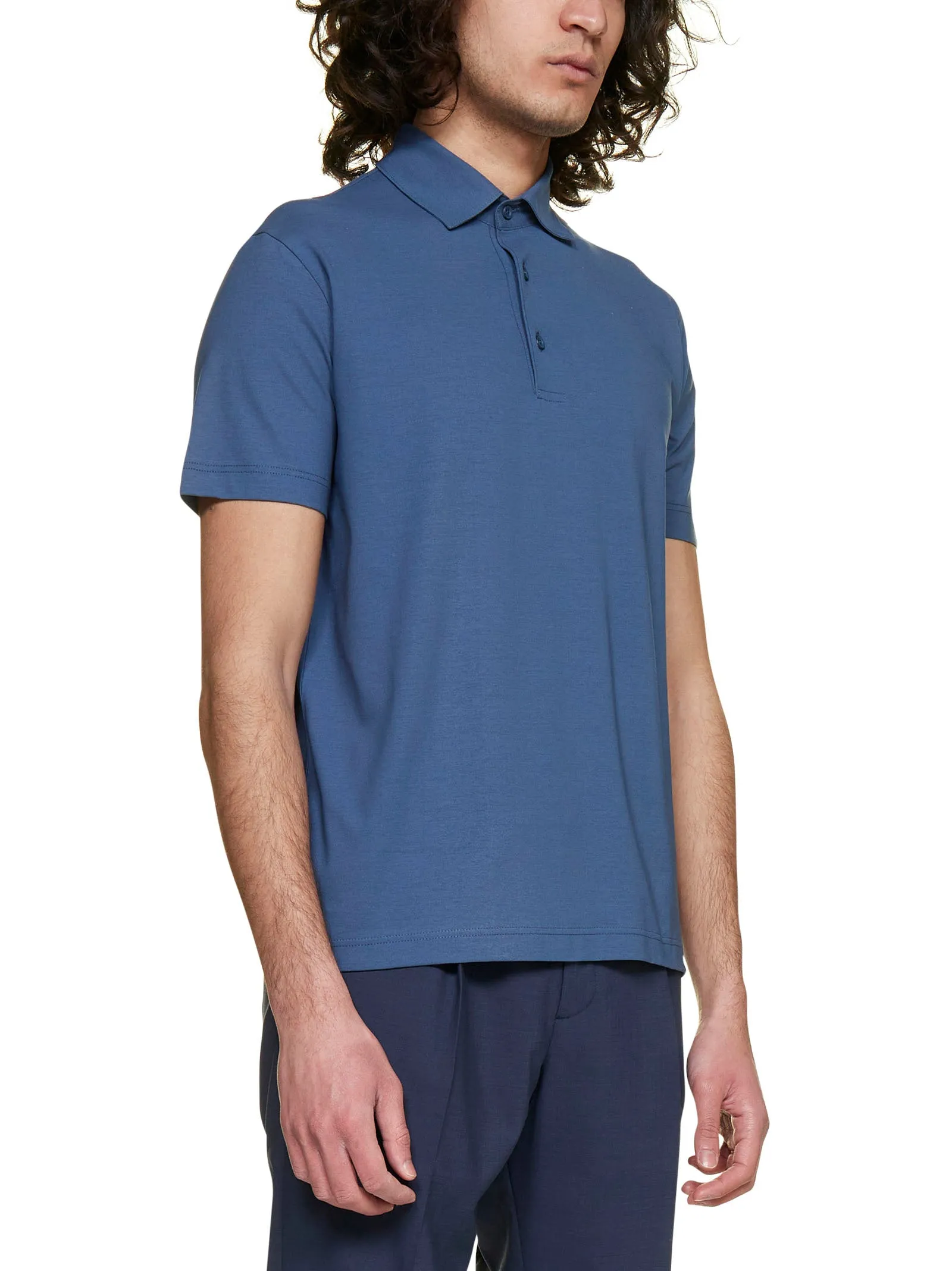 Herno Jersey Crepe Polo Shirt