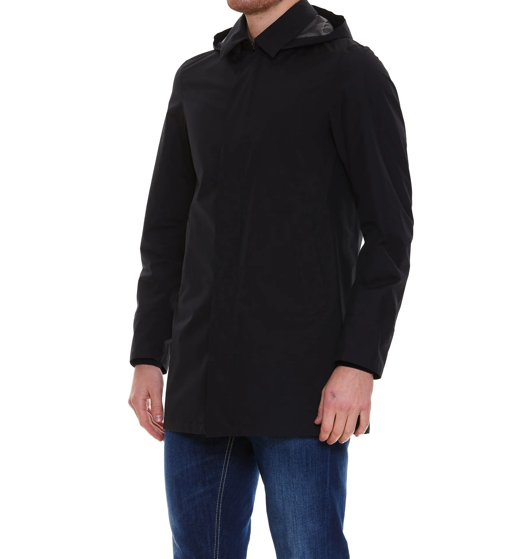 Herno Long-Sleeved Hooded Jacket