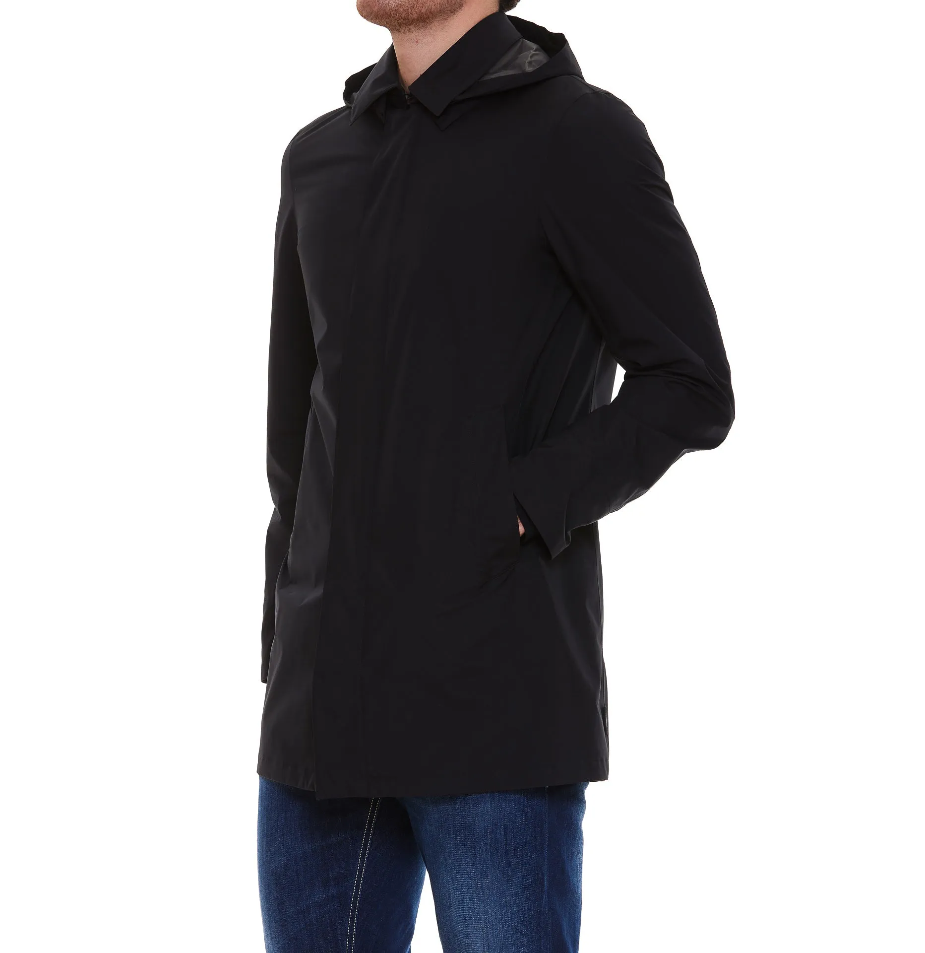Herno Long-Sleeved Hooded Jacket