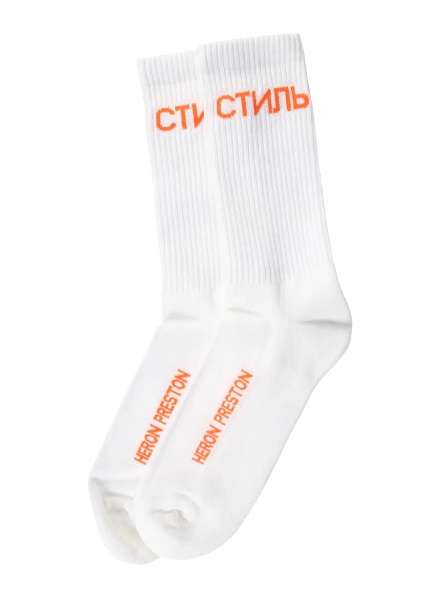 Heron Preston Logo Intarsia Long Socks