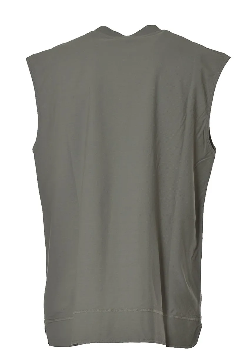 Jil Sander Chevron Embroidered Crewneck Tank Top