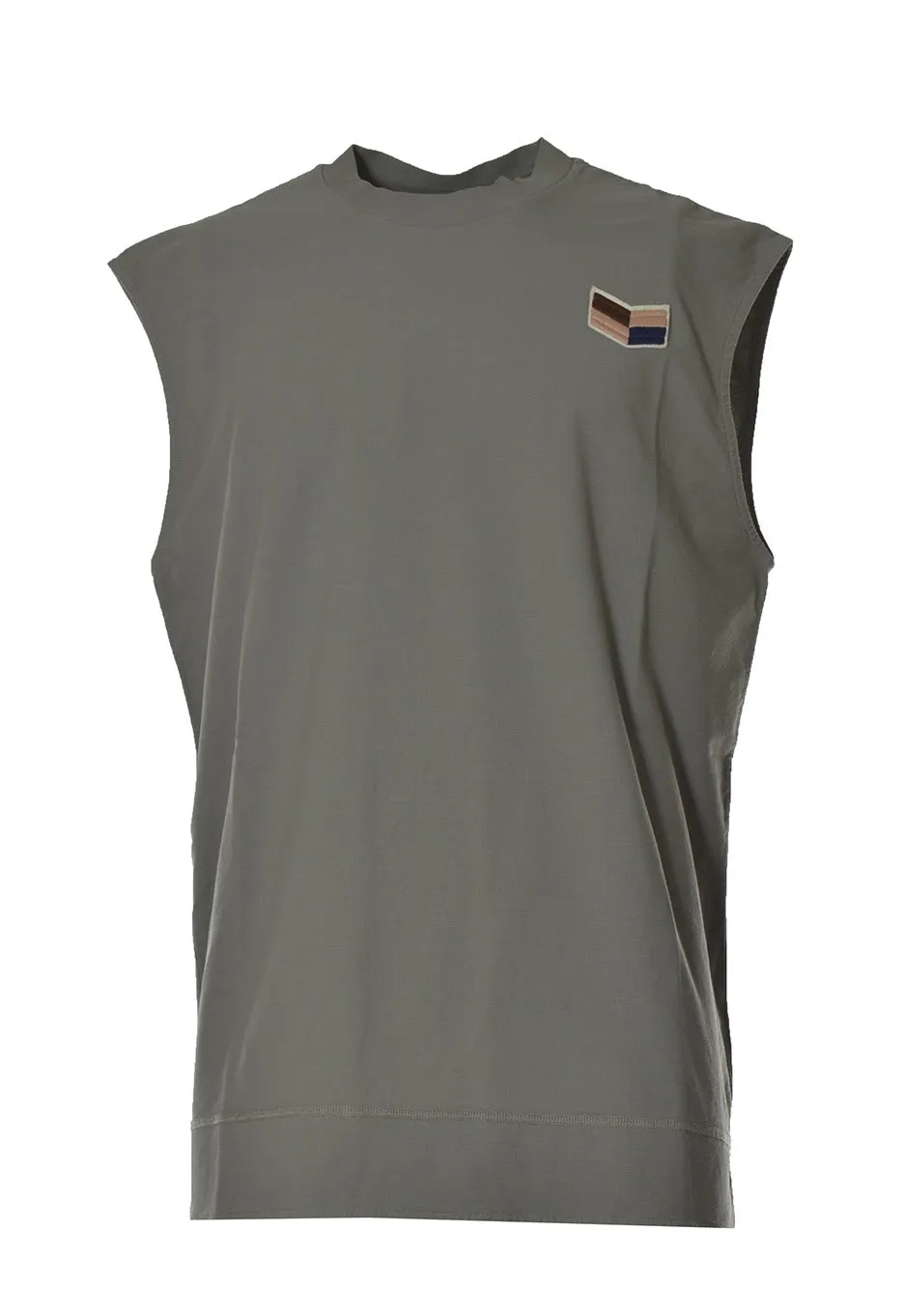 Jil Sander Chevron Embroidered Crewneck Tank Top