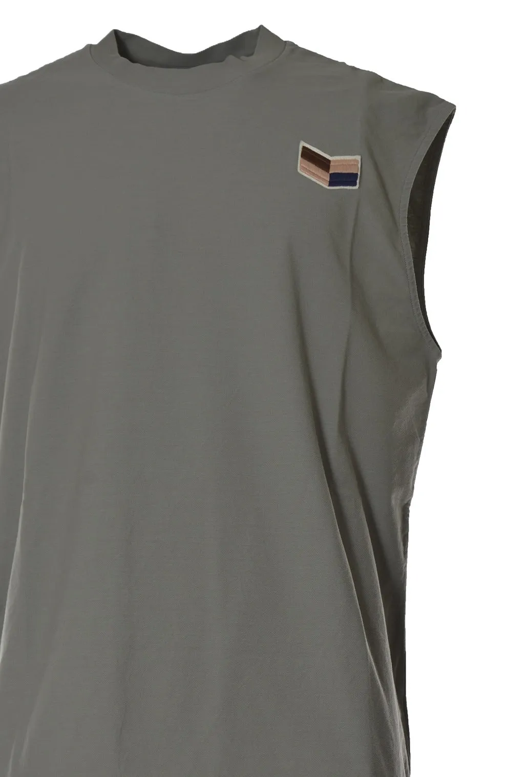 Jil Sander Chevron Embroidered Crewneck Tank Top