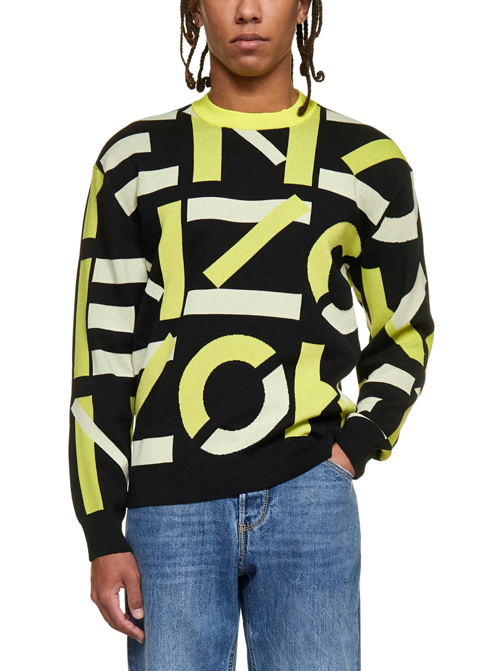 Kenzo Allover Logo Intarsia Sweater
